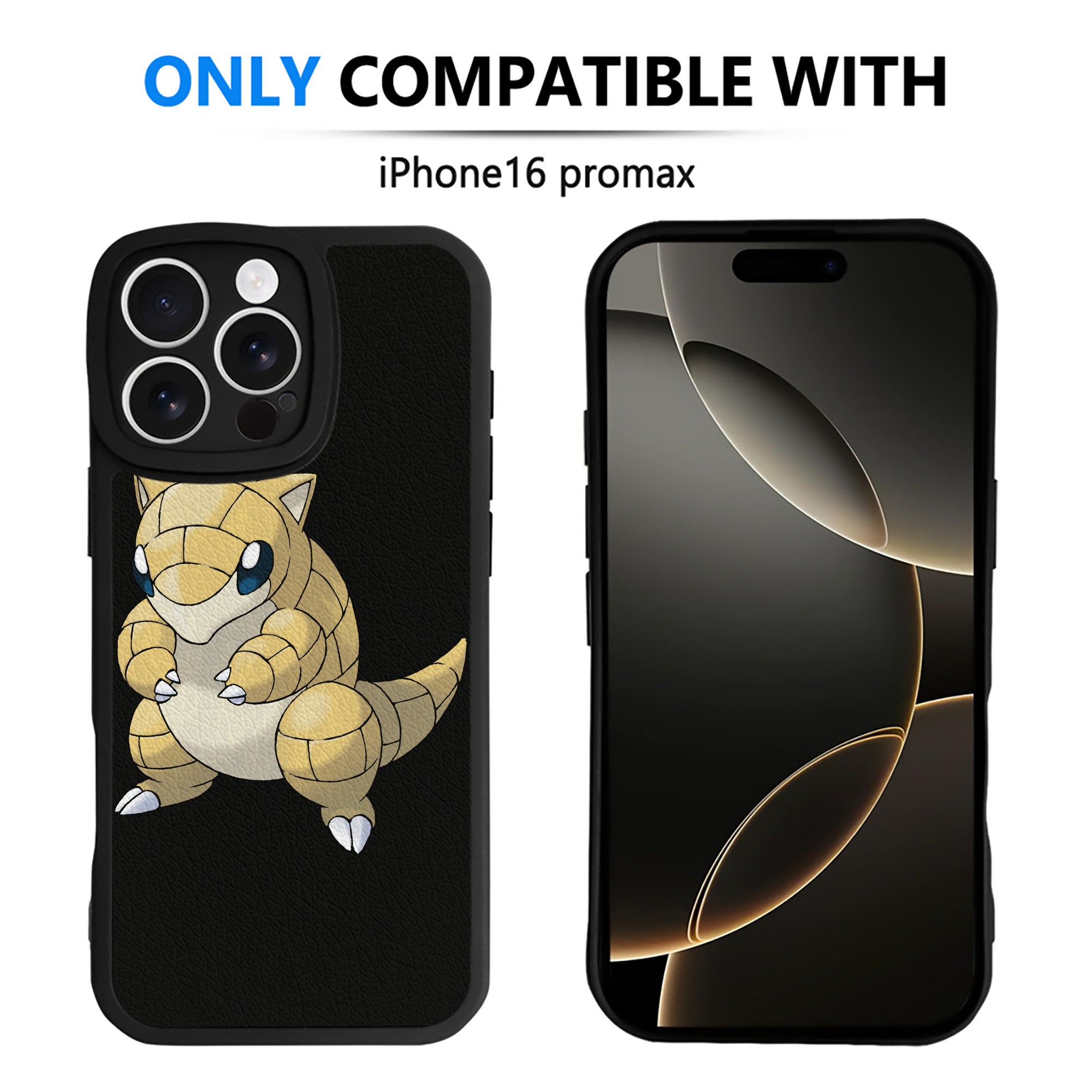 （画像用） ポケットモンスター Pokémon 【iPhone 16シリーズ対応】シリコンスマホケース（レザー調） 材質：シリコン